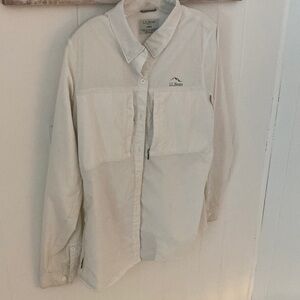 LL Bean Cream Button-Up Shirt